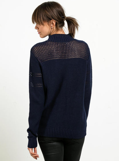 Peepin On Sweater - Midnight Blue