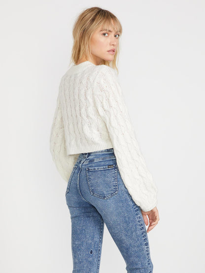 Knits Up To U Swtr - Star White