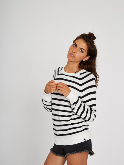 Over N Out Sweater - Black White