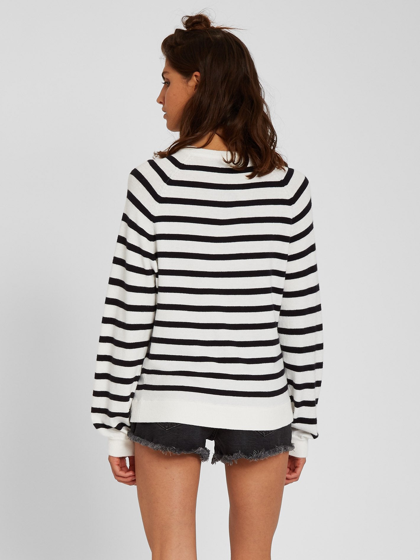 Over N Out Sweater - Black White