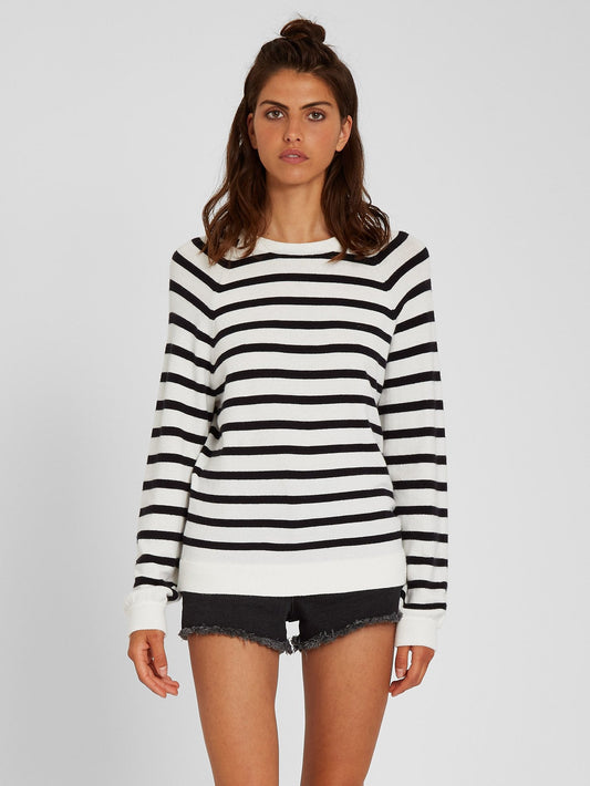 Over N Out Sweater - Black White