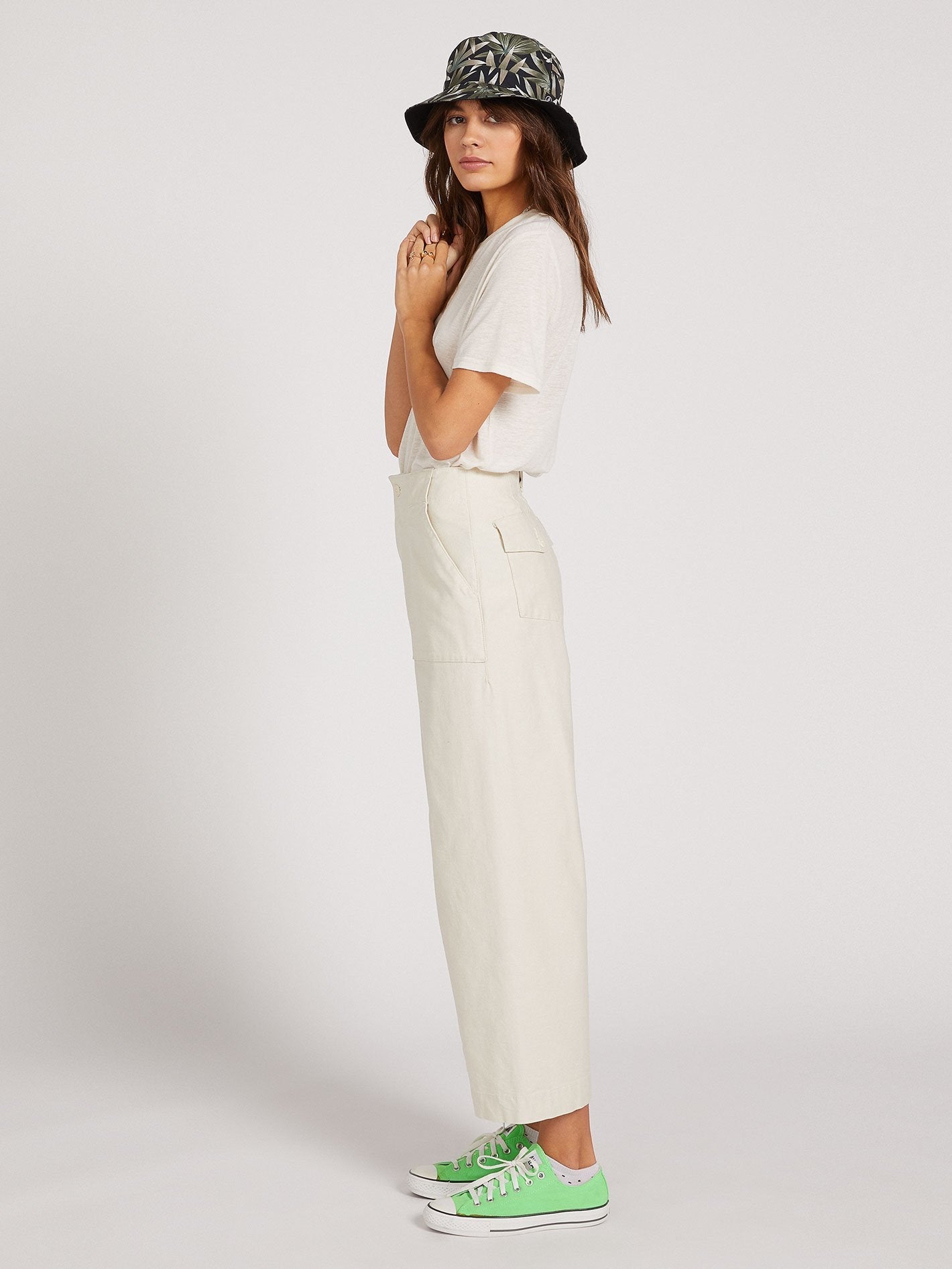 Army Whaler Wide Leg Pant - WHITE FLASH