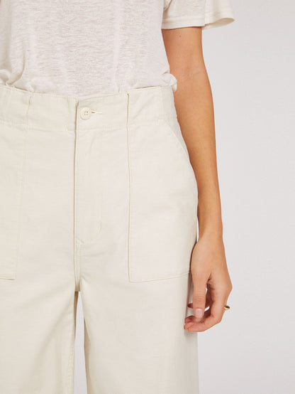 Army Whaler Wide Leg Pant - WHITE FLASH