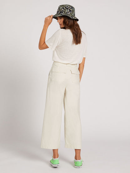 Army Whaler Wide Leg Pant - WHITE FLASH