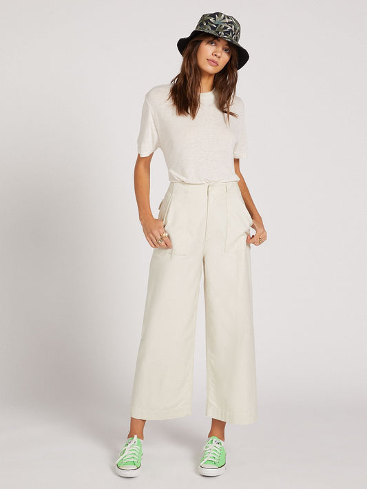 Army Whaler Wide Leg Pant - WHITE FLASH