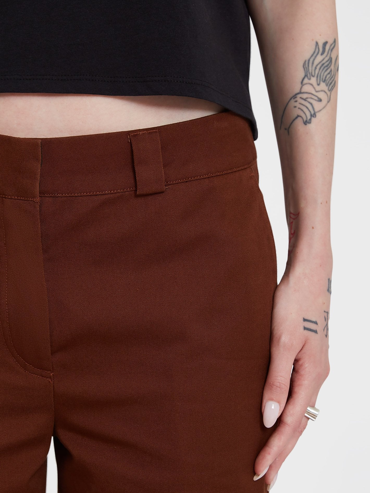 Whawhat Chino Trousers - BROWN