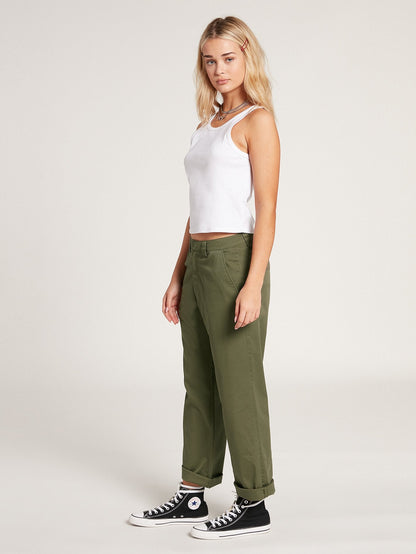 Frochickie Boyfriend Chino Pant - ARMY GREEN COMBO