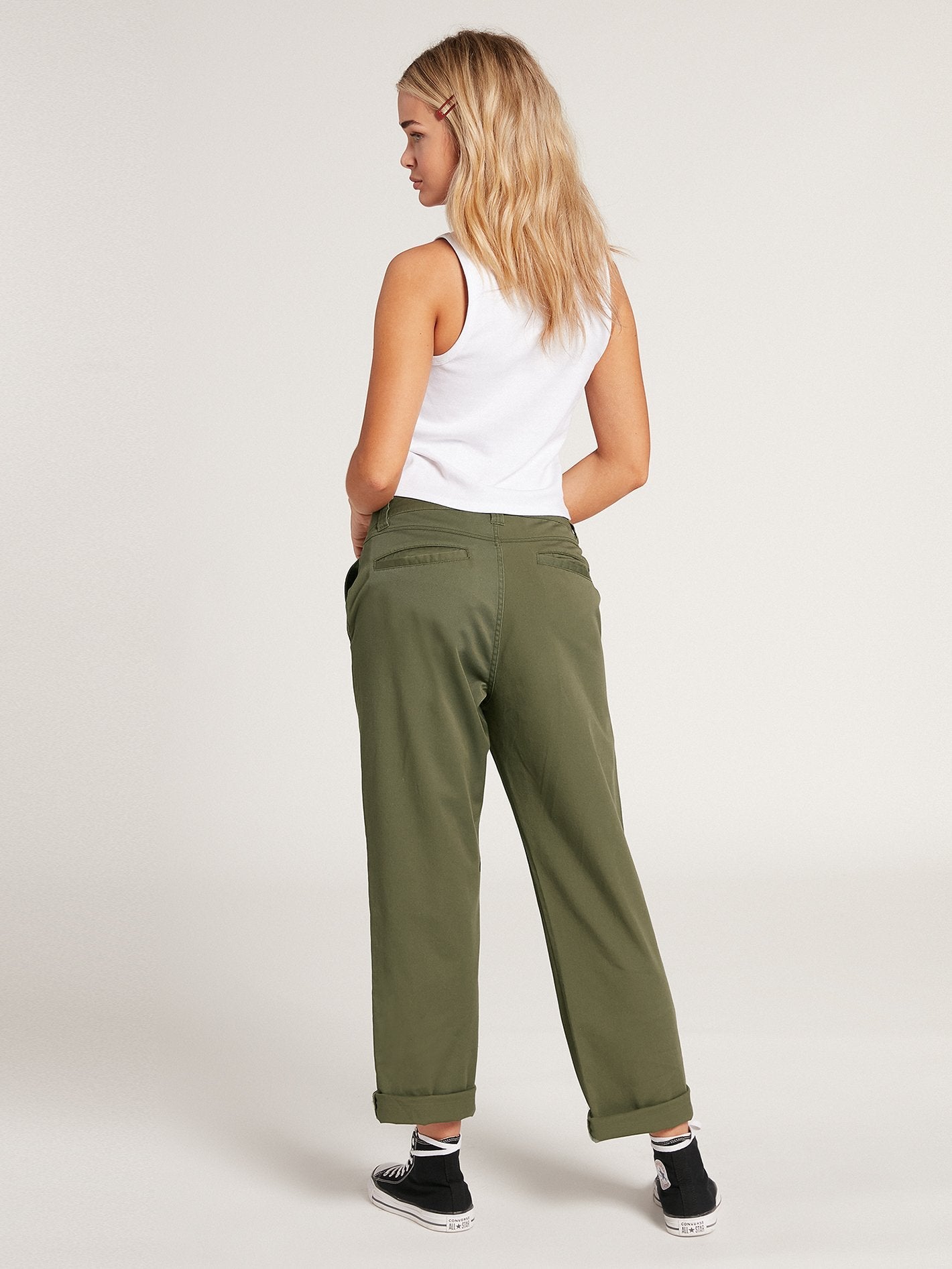 Frochickie Boyfriend Chino Pant - ARMY GREEN COMBO