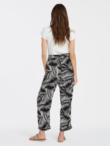 Stay Palm Trousers - BLACK WHITE
