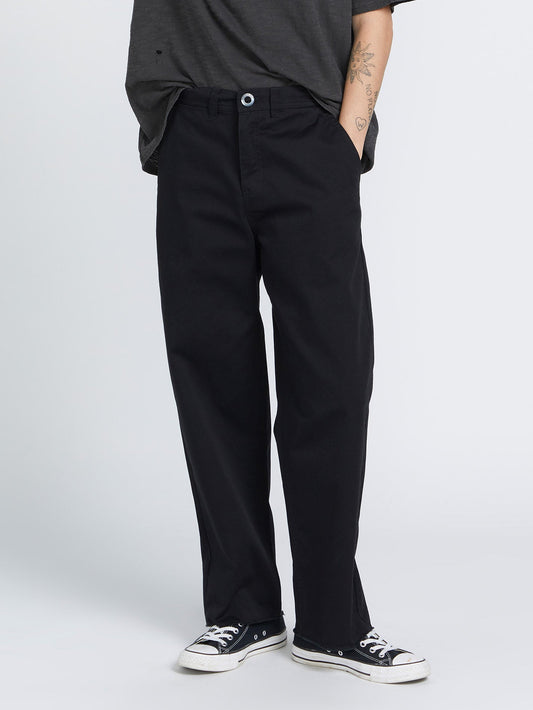 Thisthatthem Skate Chino Trousers - BLACK