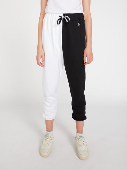 Vol Stone Fleece Pants - Black White
