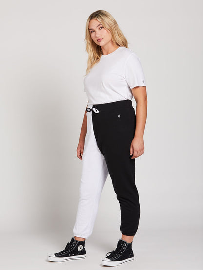 Vol Stone Fleece Pants - Black White