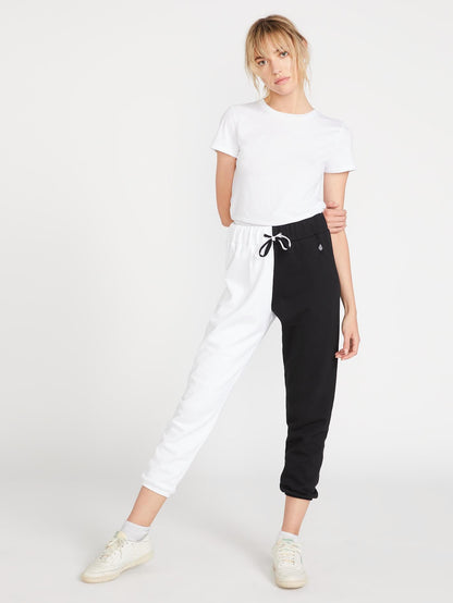 Vol Stone Fleece Pants - Black White