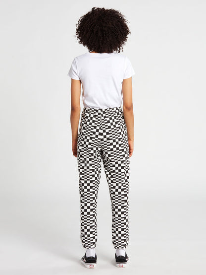 Check U Out Trousers - BLACK WHITE