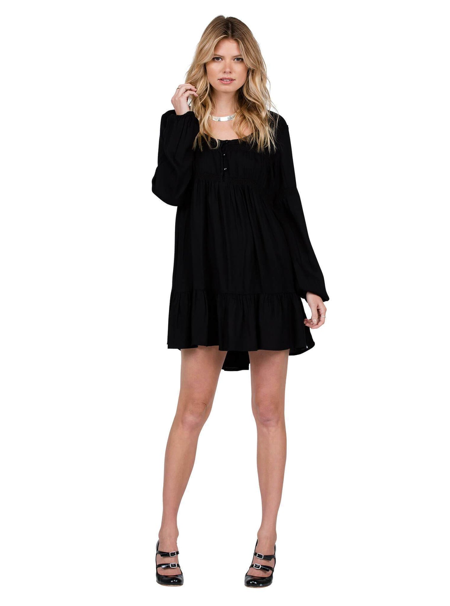 Ethos Long Sleeve Dress - Black