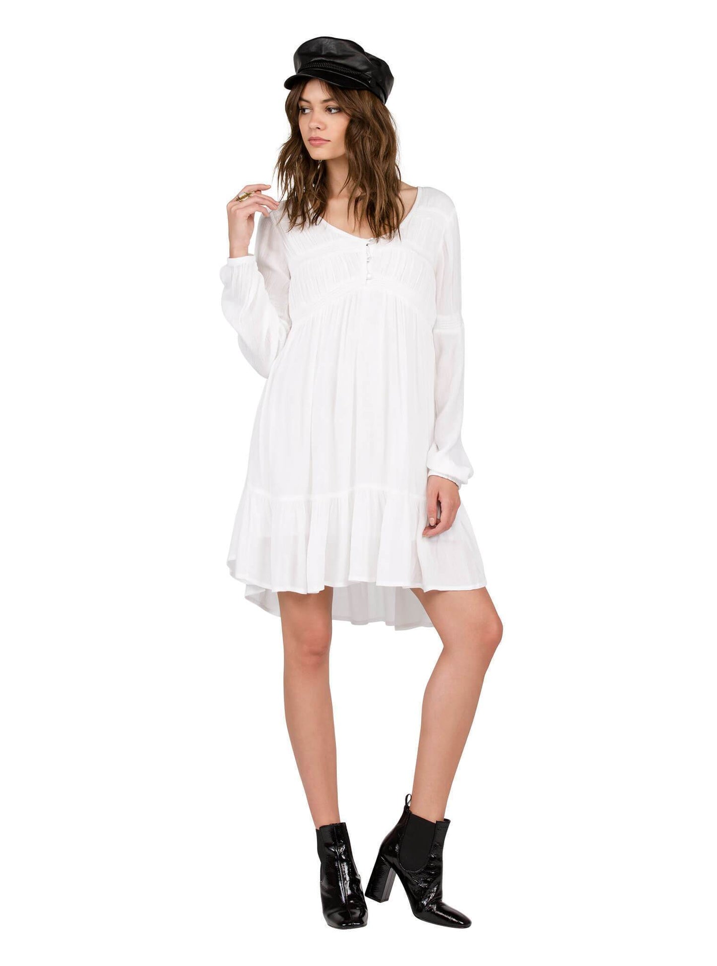 Ethos Long Sleeve Dress - White