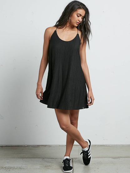 Cross Check Dress - Black