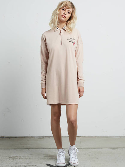 Pique Boo Dress - Mushroom