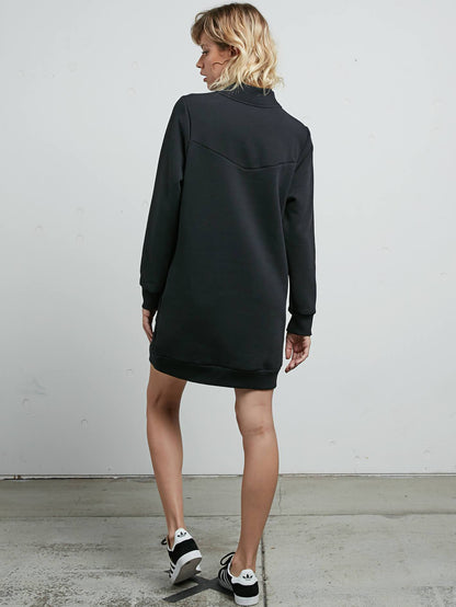 BURN CITY FLCE DRESS VINTAGE BLACK