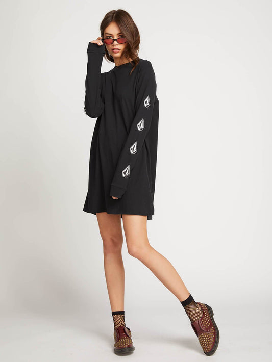 What A Trip Dress  - Black