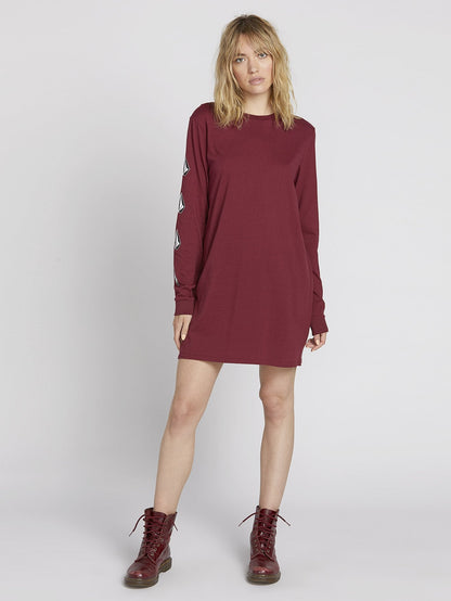 What A Trip Dress - Zinfandel
