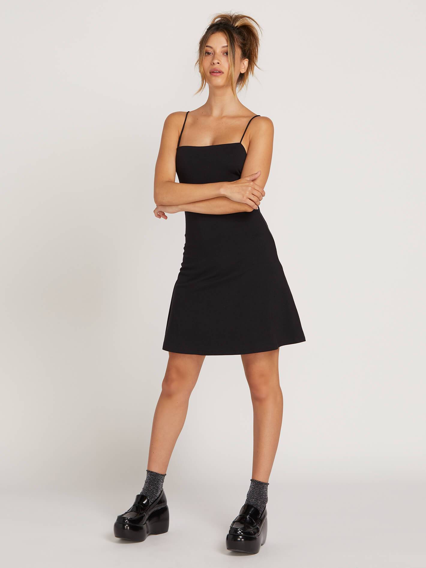 Gmj Cami Skater Dress  - Black