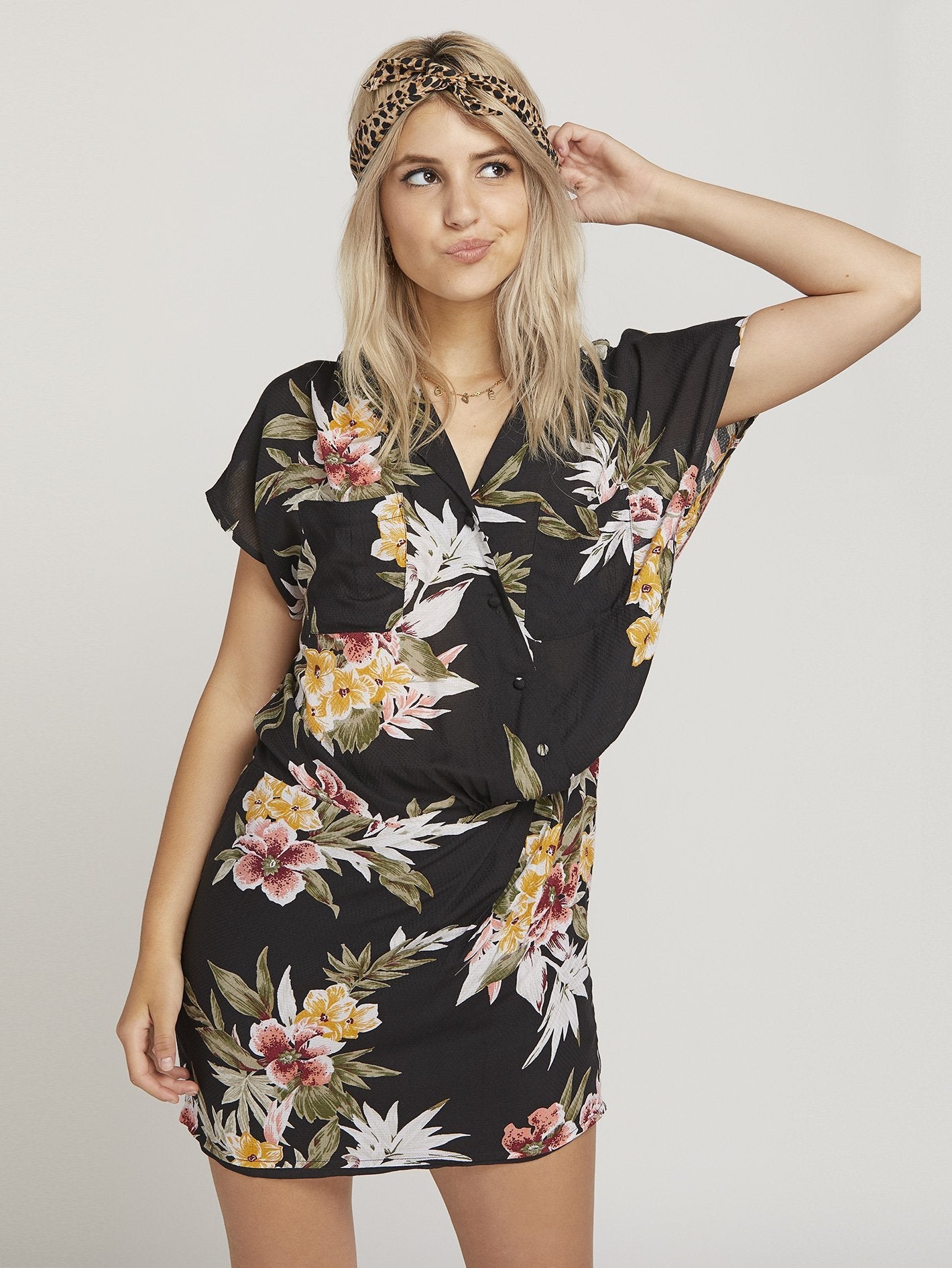 Rag'N Flower Dress  - Black Combo