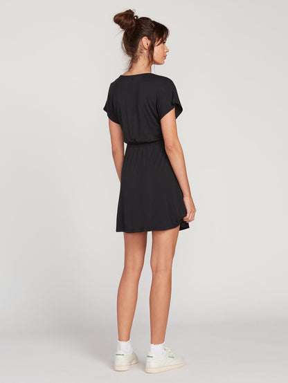 Coco Tie Front Dress - Black