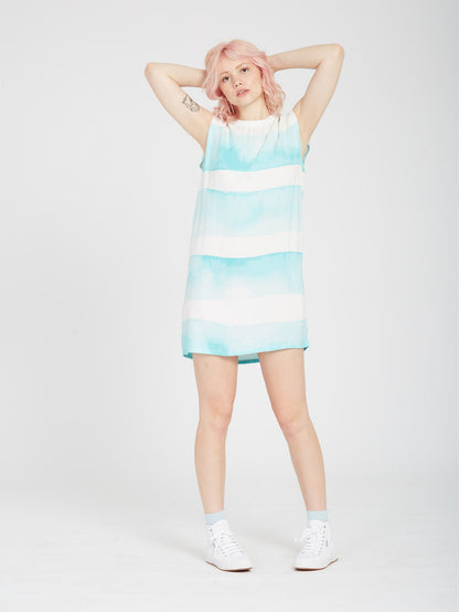 Stay Stripes Dress - PALE AQUA