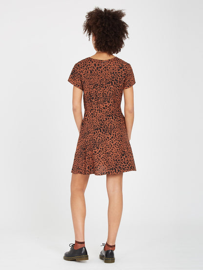Dino Tea Dress - DARK CLAY