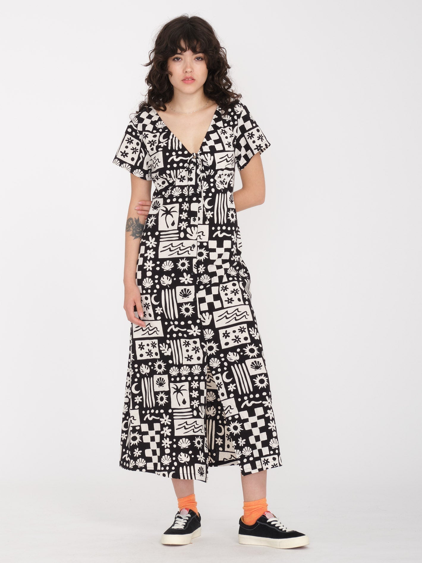 Sunny Wild Long Dress - BLACK