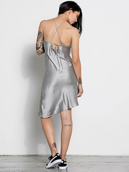 GMJ Slip Dress - Metalic Silver