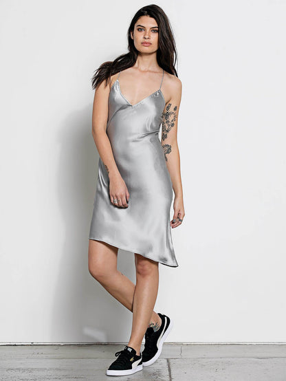 GMJ Slip Dress - Metalic Silver