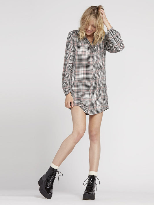 Fad Friend Dress - Black Plaid