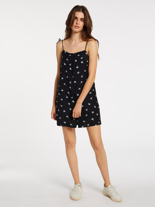 Coco Tie Strap Dress - BLACK COMBO