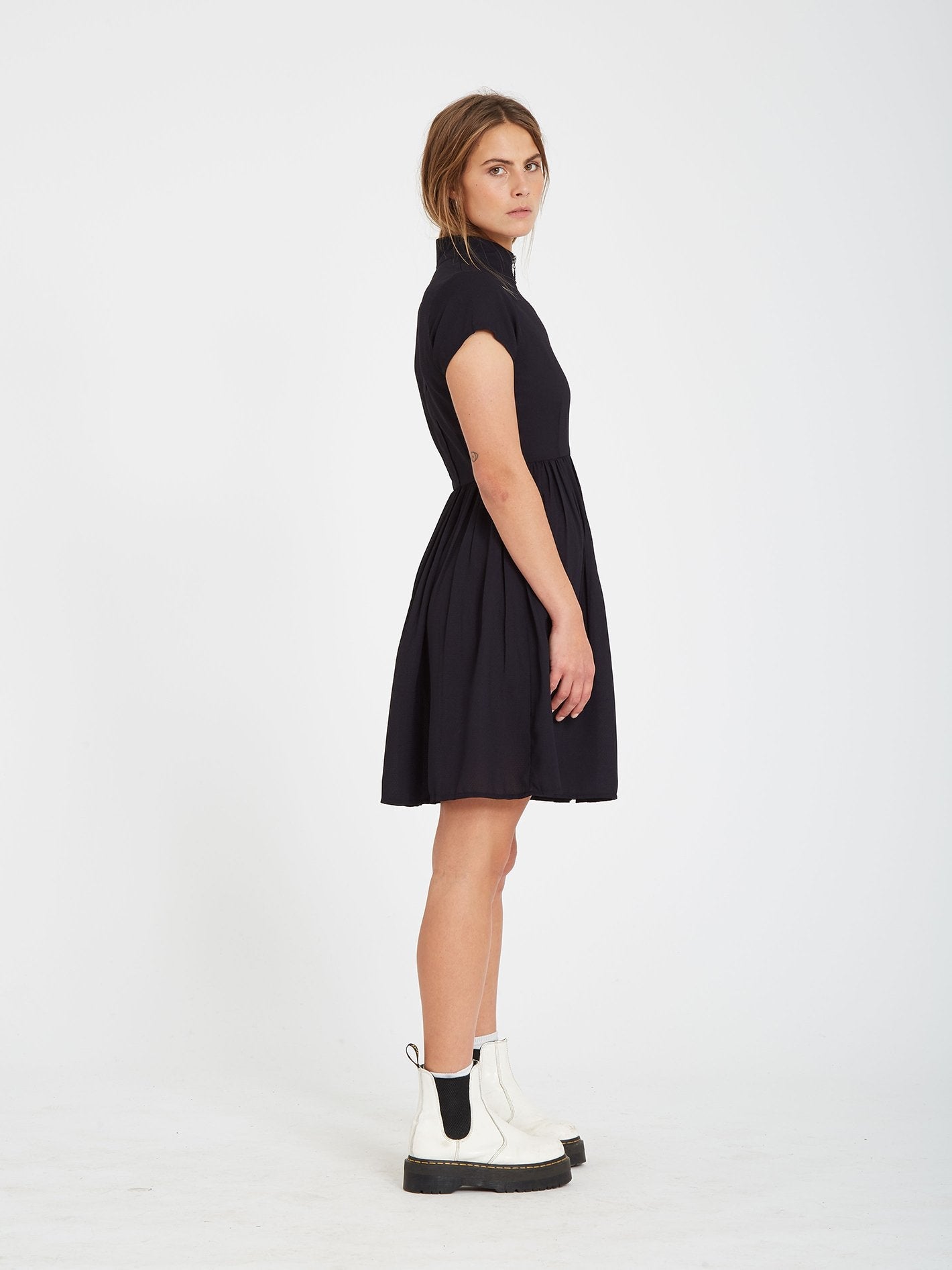 Dotsabilly Dress - BLACK