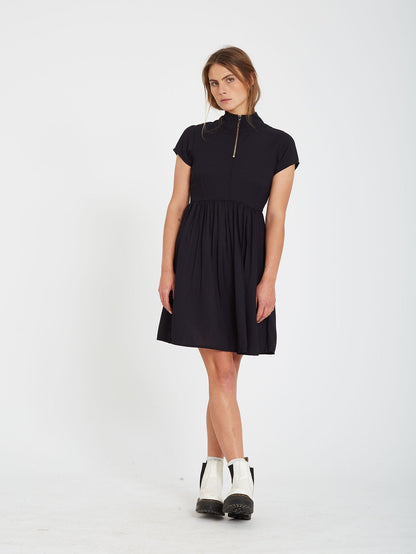 Dotsabilly Dress - BLACK