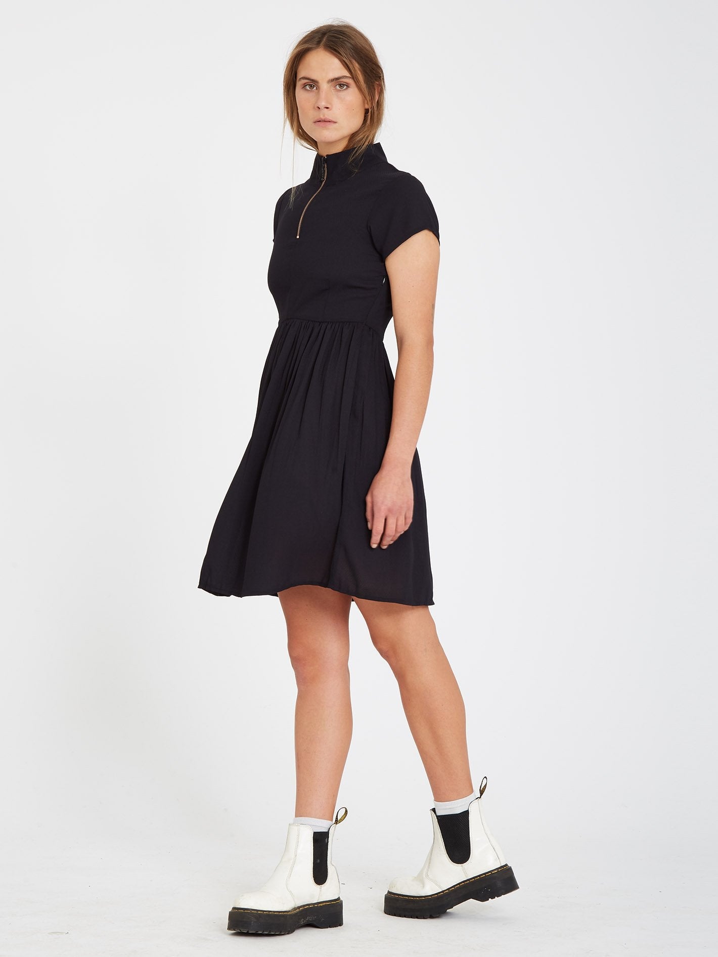 Dotsabilly Dress - BLACK