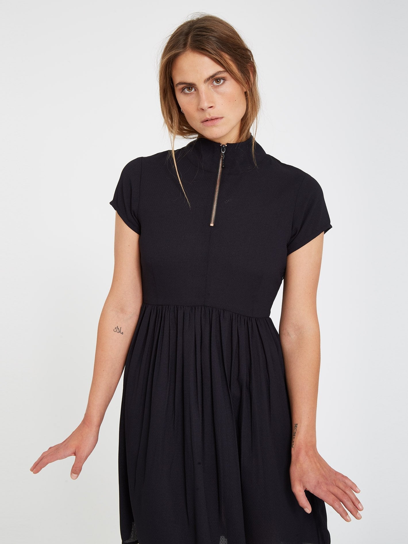 Dotsabilly Dress - BLACK