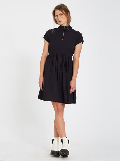 Dotsabilly Dress - BLACK