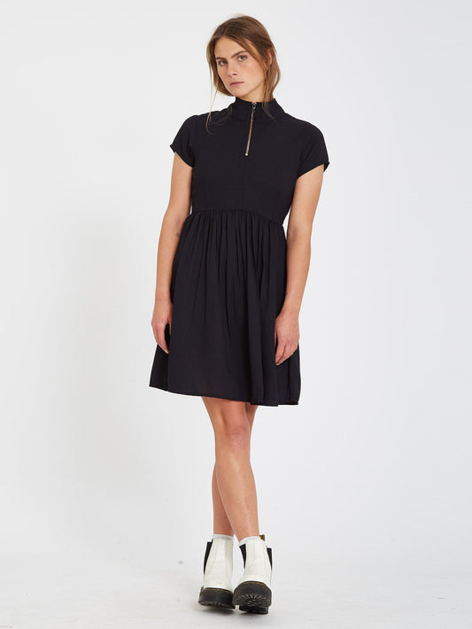 Dotsabilly Dress - BLACK