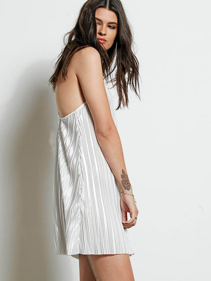 Just Pleat It Dress - Brushed Nickle