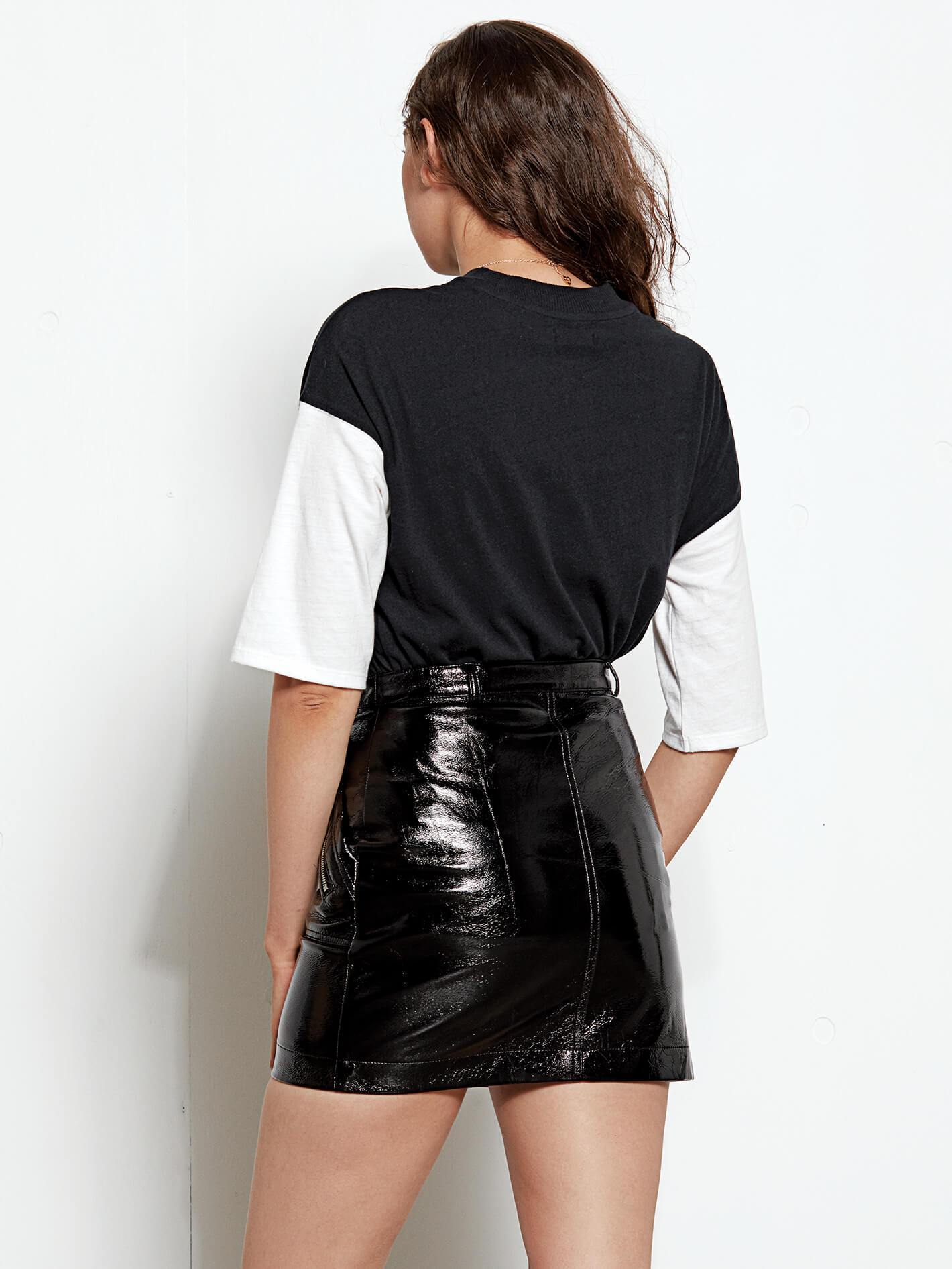 Patent Weather Skirt - Black