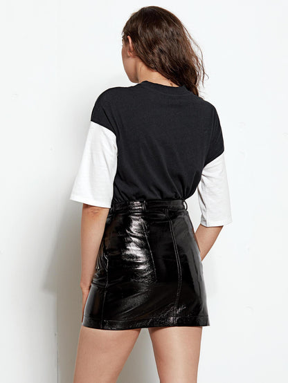 Patent Weather Skirt - Black