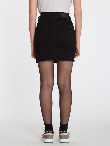 Weellow Denim Skirt - BLACK OUT