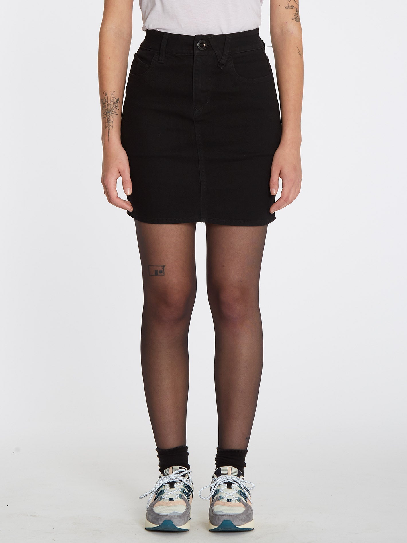 Weellow Denim Skirt - BLACK OUT