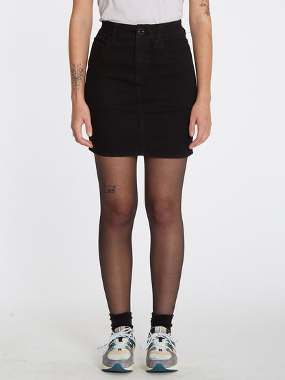 Weellow Denim Skirt - BLACK OUT