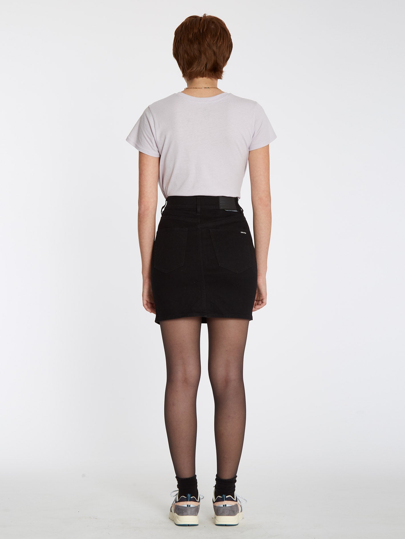Weellow Denim Skirt - BLACK