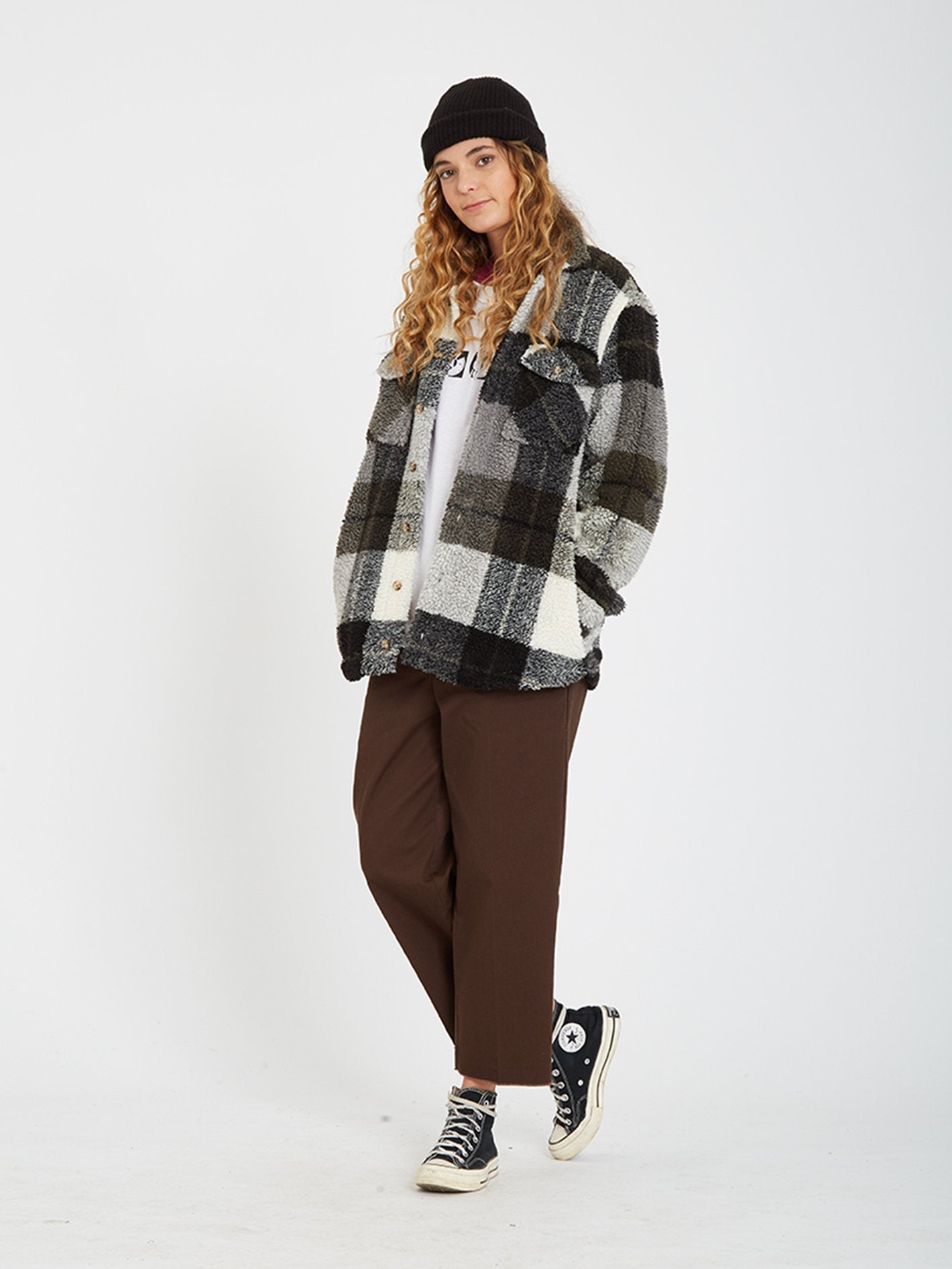 Silent Sherpa Over-shirt - ARMY GREEN COMBO