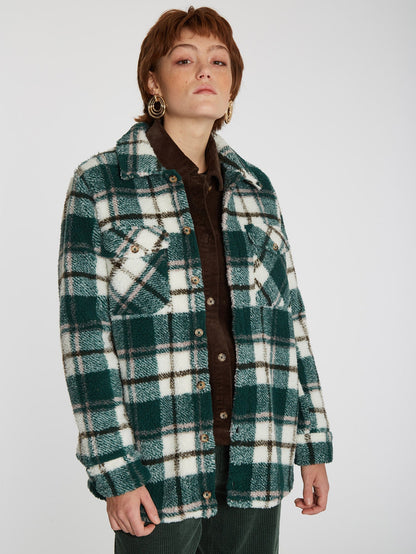 Silent Sherpa Jacket - DARK PINE